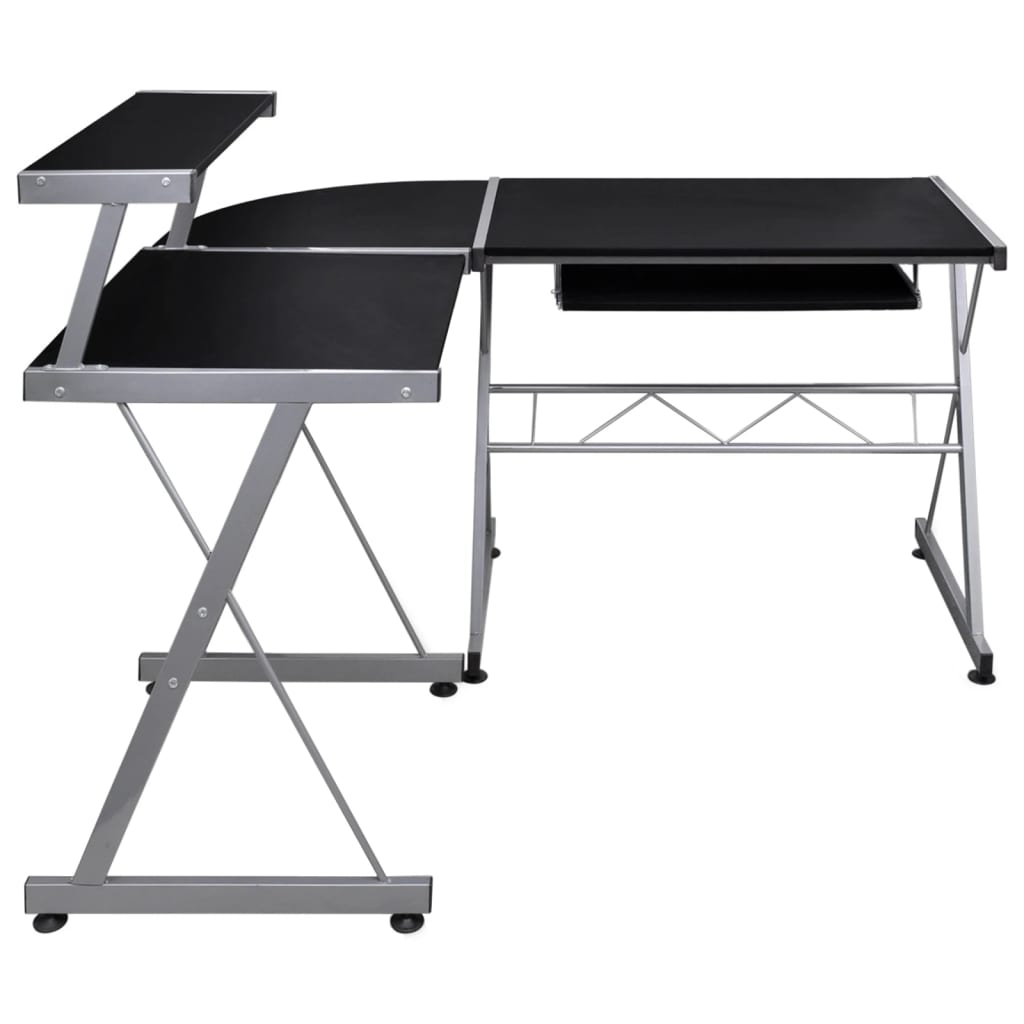 Eck-Computertisch Schwarz 132x112x99 cm Holzwerkstoff - Premium Schreibtische  - Just €112.80! Shop now at homesales4u