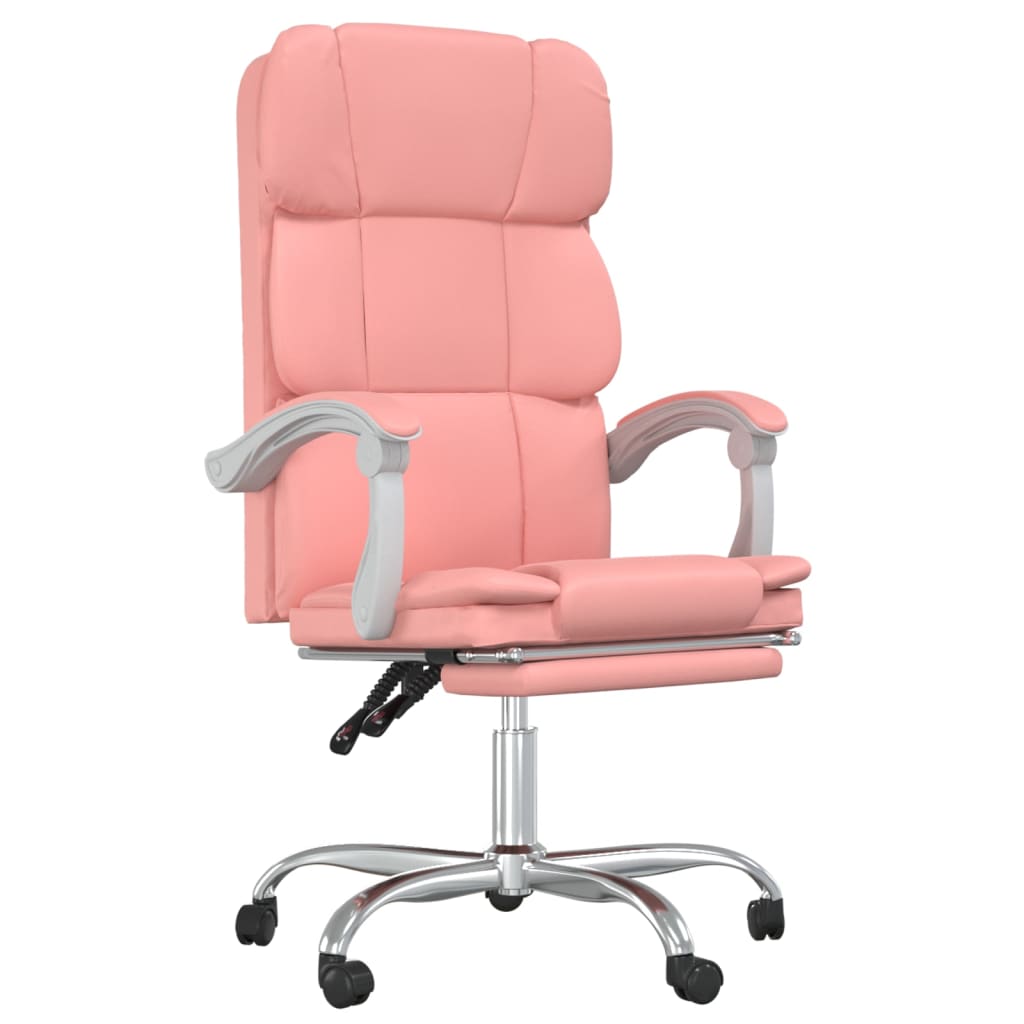 Bürostuhl mit Liegefunktion Rosa Kunstleder - Premium Bürostühle  - Just €143.12! Shop now at homesales4u