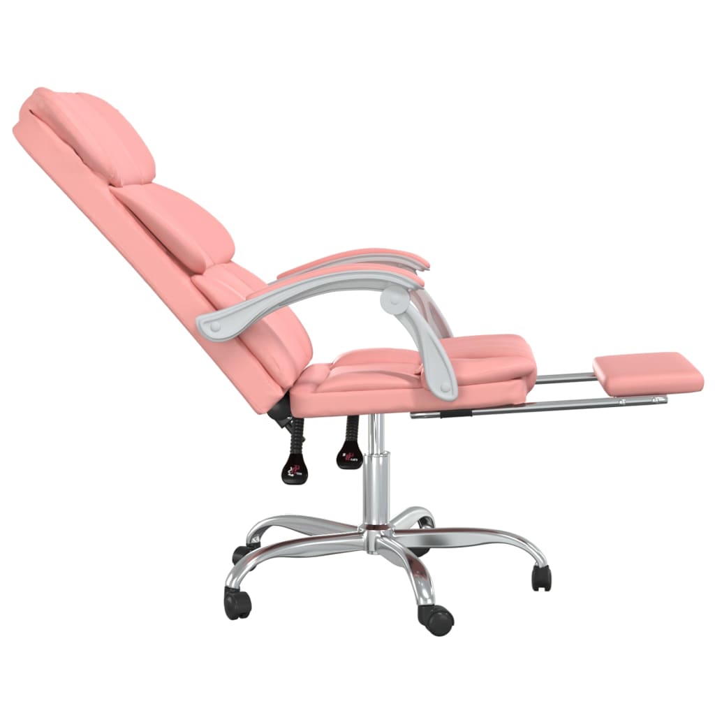 Bürostuhl mit Liegefunktion Rosa Kunstleder - Premium Bürostühle  - Just €143.12! Shop now at homesales4u