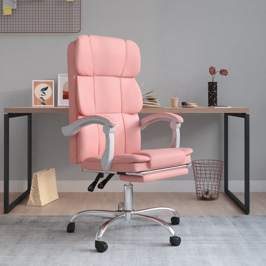 Bürostuhl mit Liegefunktion Rosa Kunstleder - Premium Bürostühle  - Just €143.12! Shop now at homesales4u