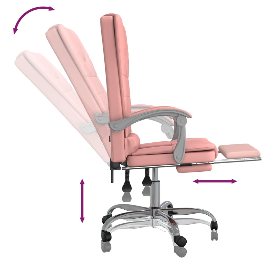 Bürostuhl mit Massagefunktion Rosa Kunstleder - Premium Bürostühle  - Just €147.58! Shop now at homesales4u