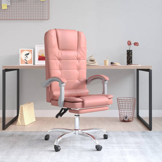 Bürostuhl mit Massagefunktion Rosa Kunstleder - Premium Bürostühle  - Just €147.58! Shop now at homesales4u