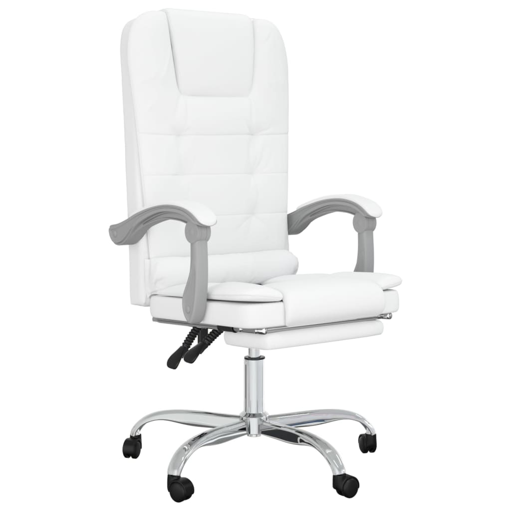 Bürostuhl mit Massagefunktion Weiß Kunstleder - Premium Bürostühle  - Just €147.90! Shop now at homesales4u