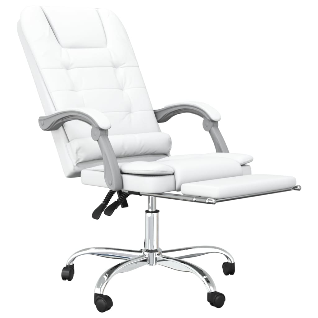 Bürostuhl mit Massagefunktion Weiß Kunstleder - Premium Bürostühle  - Just €147.90! Shop now at homesales4u