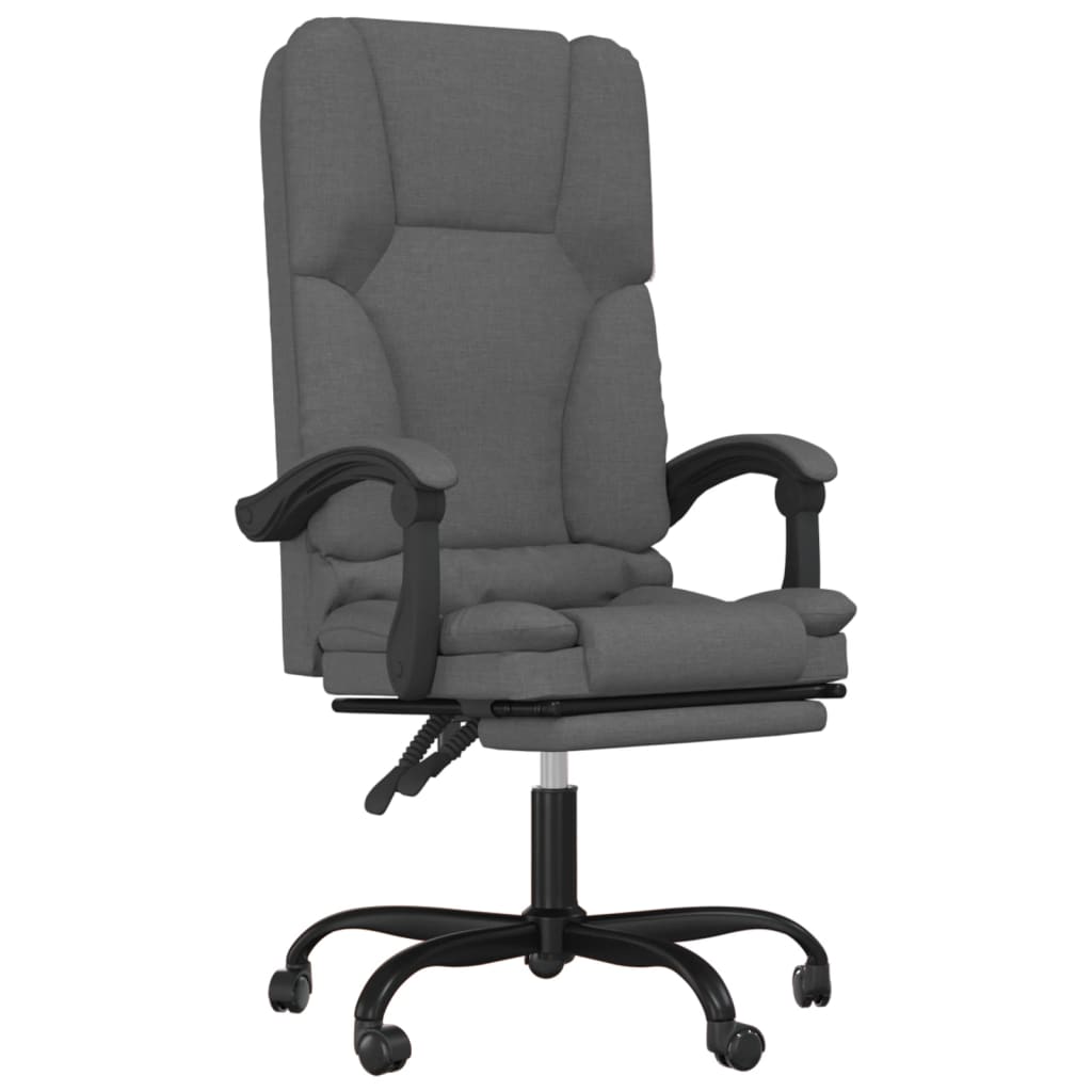 Bürostuhl mit Massagefunktion Dunkelgrau Stoff - Premium Bürostühle  - Just €174.61! Shop now at homesales4u