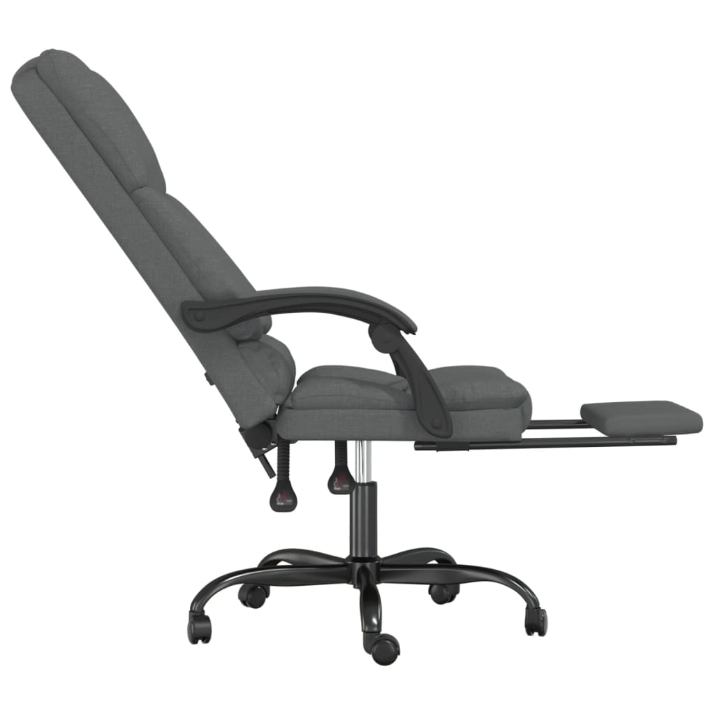 Bürostuhl mit Massagefunktion Dunkelgrau Stoff - Premium Bürostühle  - Just €174.61! Shop now at homesales4u