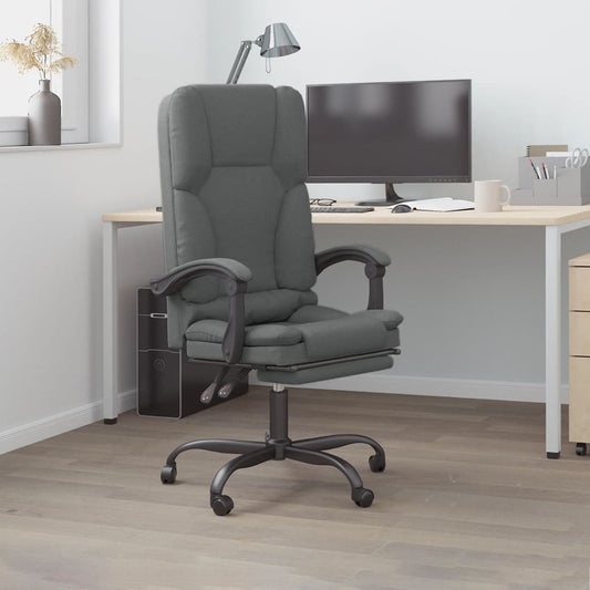 Bürostuhl mit Massagefunktion Dunkelgrau Stoff - Premium Bürostühle  - Just €174.61! Shop now at homesales4u