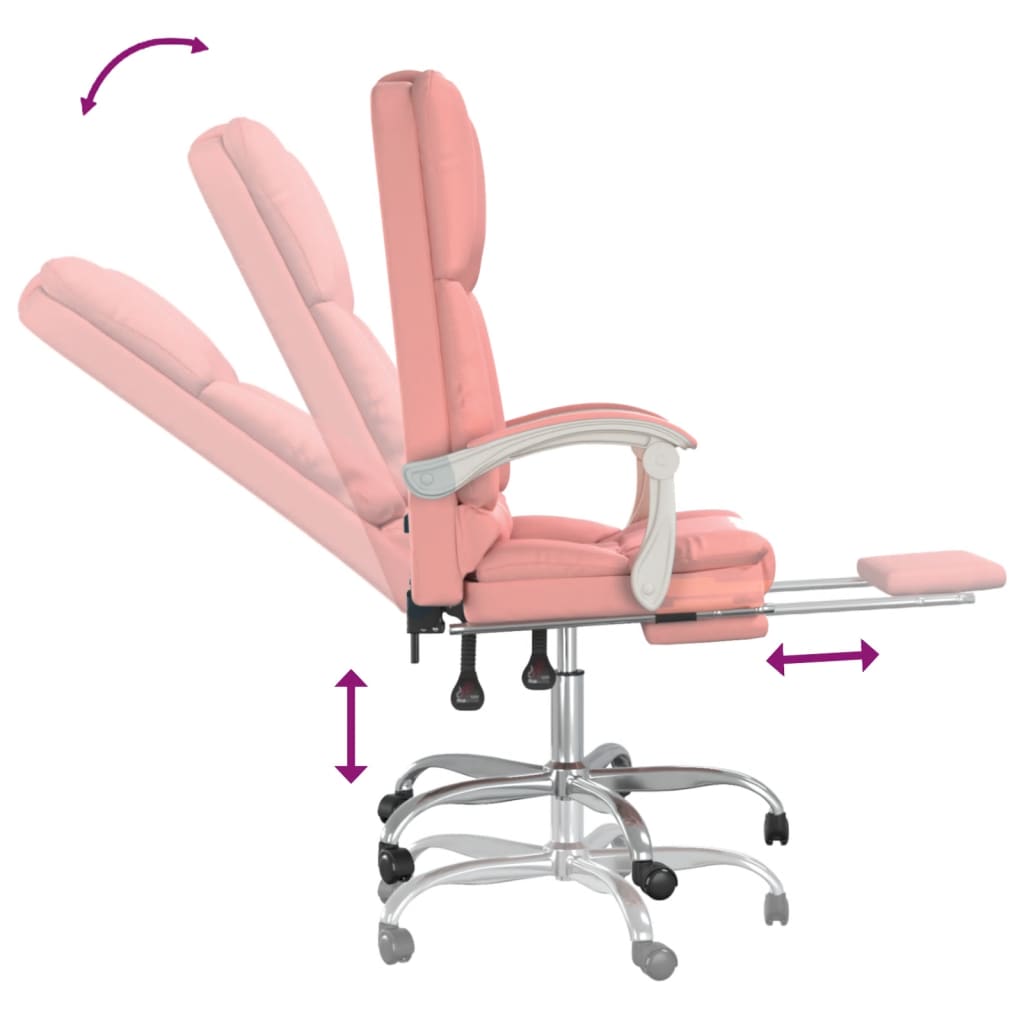 Bürostuhl mit Massagefunktion Rosa Kunstleder - Premium Bürostühle  - Just €148.61! Shop now at homesales4u