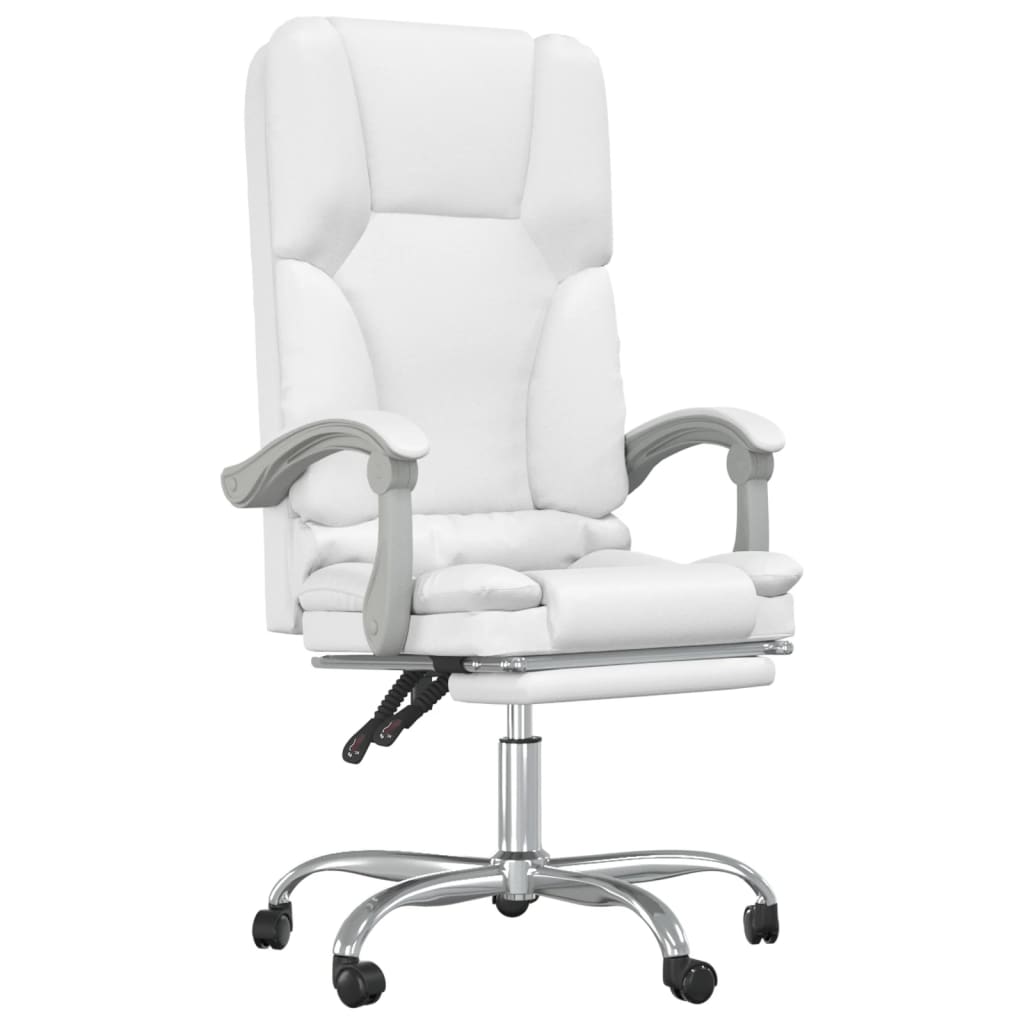 Bürostuhl mit Massagefunktion Weiß Kunstleder - Premium Bürostühle  - Just €148.69! Shop now at homesales4u
