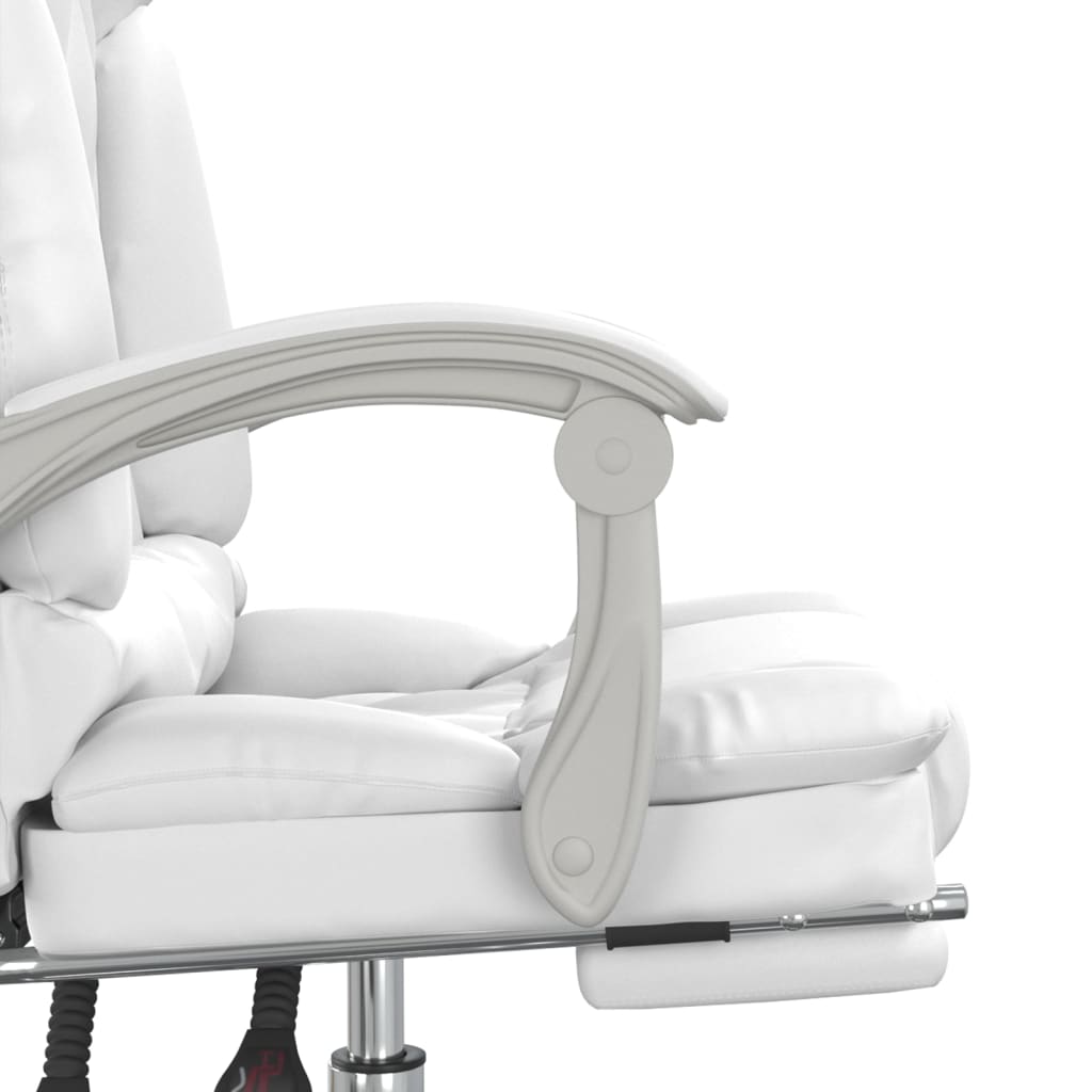 Bürostuhl mit Massagefunktion Weiß Kunstleder - Premium Bürostühle  - Just €148.69! Shop now at homesales4u