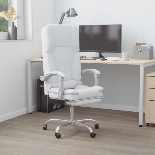 Bürostuhl mit Massagefunktion Weiß Kunstleder - Premium Bürostühle  - Just €148.69! Shop now at homesales4u
