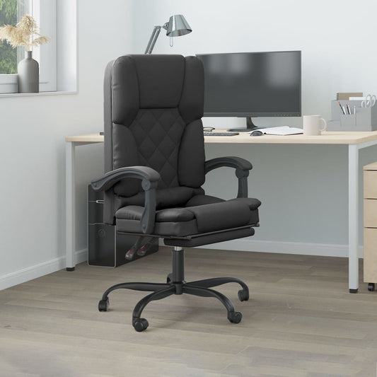 Bürostuhl mit Massagefunktion Schwarz Kunstleder - Premium Bürostühle  - Just €170.08! Shop now at homesales4u