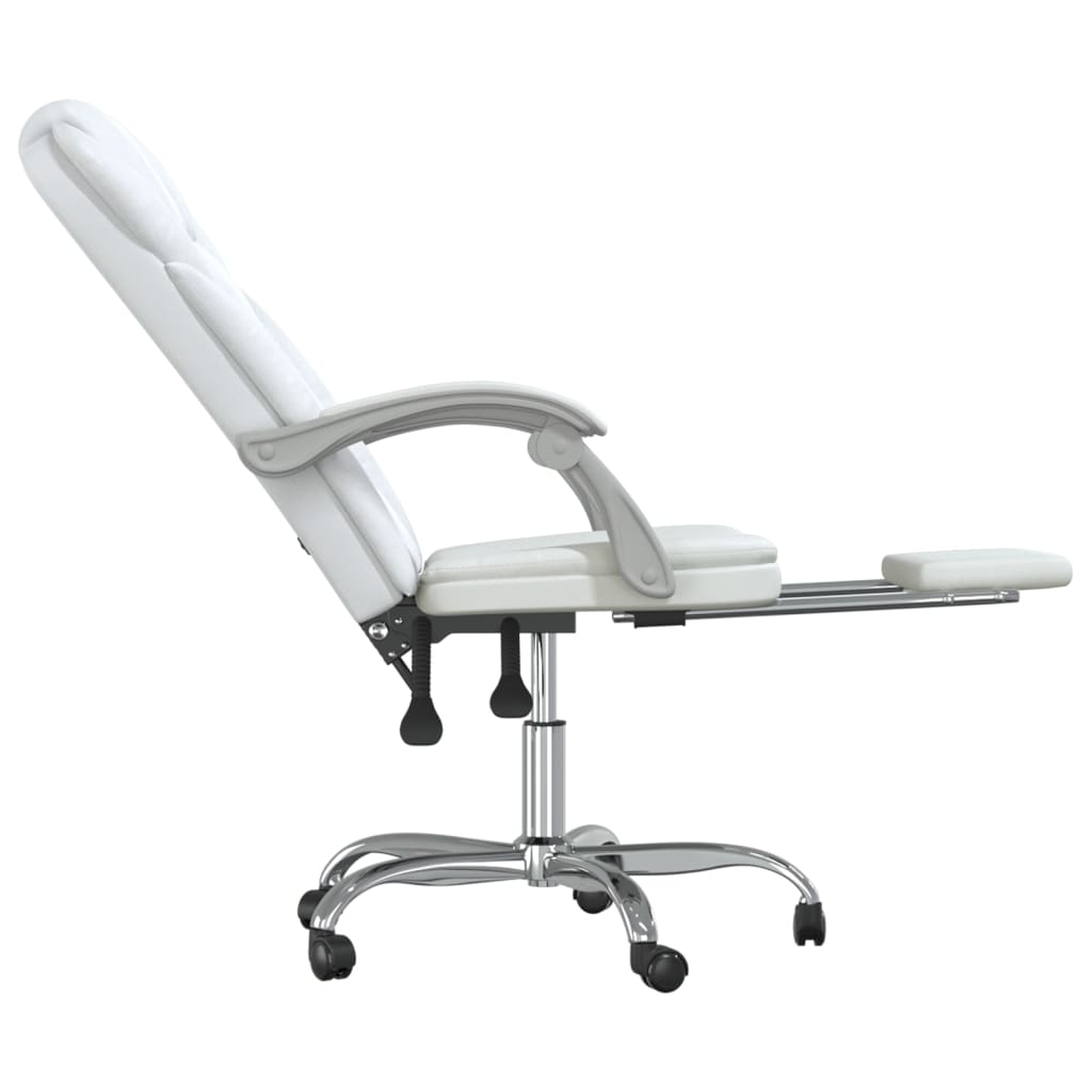 Bürostuhl mit Liegefunktion Weiß Kunstleder - Premium Bürostühle  - Just €168.67! Shop now at homesales4u