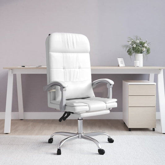Bürostuhl mit Massagefunktion Weiß Kunstleder - Premium Bürostühle  - Just €148.13! Shop now at homesales4u