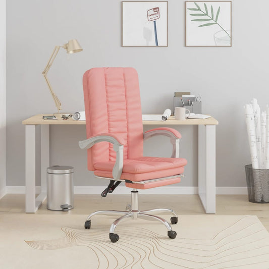 Bürostuhl mit Liegefunktion Rosa Kunstleder - Premium Bürostühle  - Just €143.82! Shop now at homesales4u