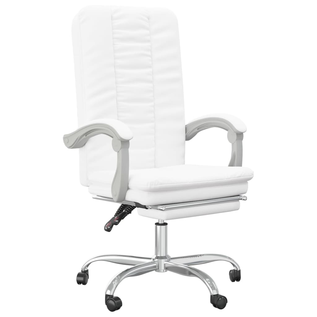 Bürostuhl mit Liegefunktion Weiß Kunstleder - Premium Bürostühle  - Just €143.70! Shop now at homesales4u