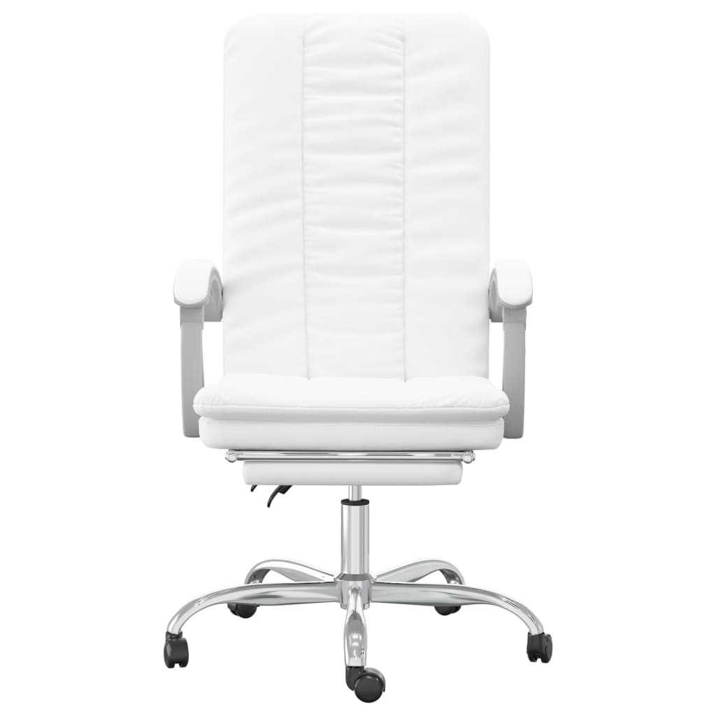 Bürostuhl mit Liegefunktion Weiß Kunstleder - Premium Bürostühle  - Just €143.70! Shop now at homesales4u