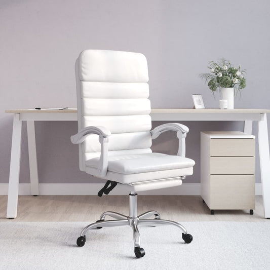 Bürostuhl mit Massagefunktion Weiß Kunstleder - Premium Bürostühle  - Just €165.76! Shop now at homesales4u