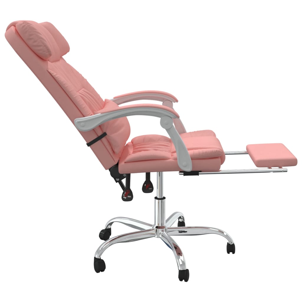 Bürostuhl mit Liegefunktion Rosa Kunstleder - Premium Bürostühle  - Just €149.94! Shop now at homesales4u