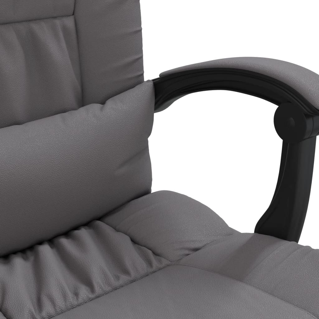 Bürostuhl mit Massagefunktion Grau Kunstleder - Premium Bürostühle  - Just €160.35! Shop now at homesales4u