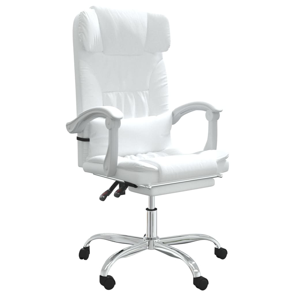 Bürostuhl mit Massagefunktion Weiß Kunstleder - Premium Bürostühle  - Just €166.37! Shop now at homesales4u