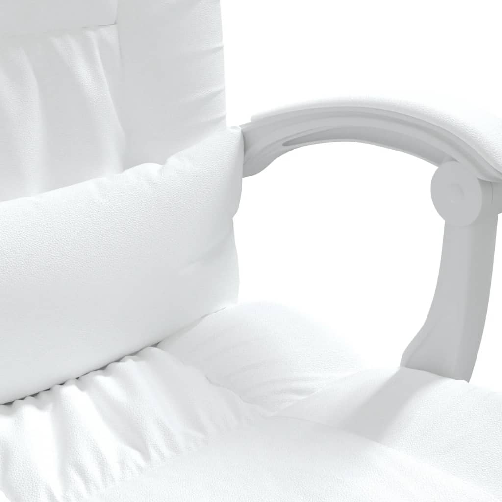 Bürostuhl mit Massagefunktion Weiß Kunstleder - Premium Bürostühle  - Just €166.37! Shop now at homesales4u