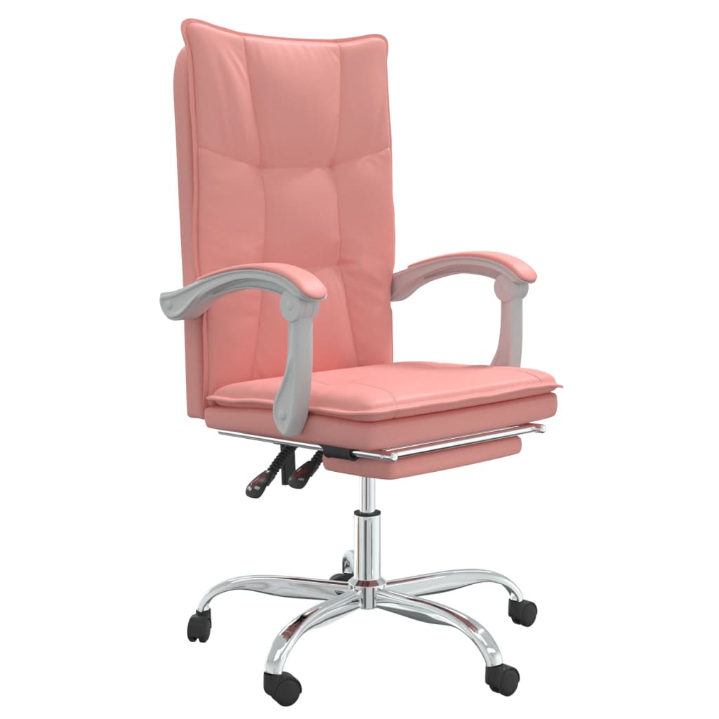 Bürostuhl mit Liegefunktion Rosa Kunstleder - Premium Bürostühle  - Just €143.06! Shop now at homesales4u