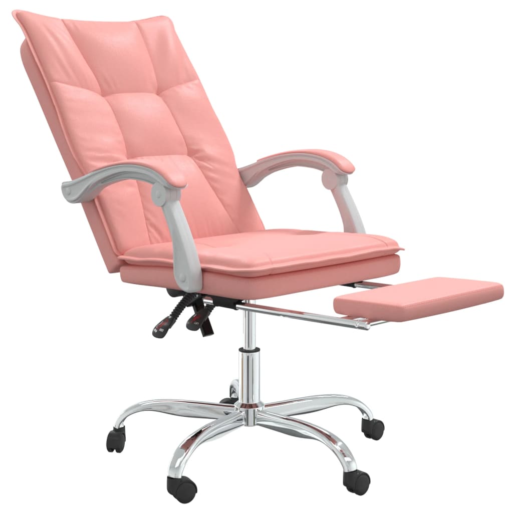 Bürostuhl mit Liegefunktion Rosa Kunstleder - Premium Bürostühle  - Just €143.06! Shop now at homesales4u