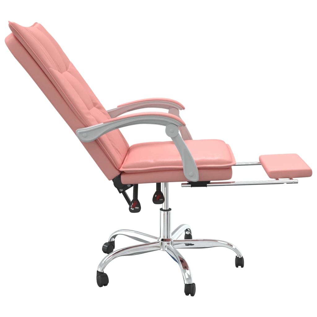 Bürostuhl mit Liegefunktion Rosa Kunstleder - Premium Bürostühle  - Just €143.06! Shop now at homesales4u