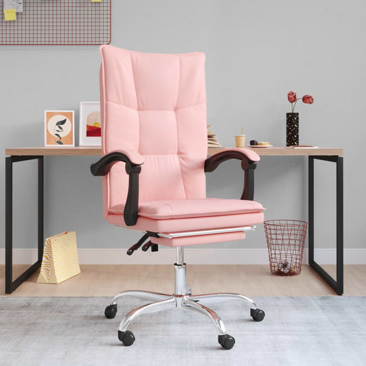 Bürostuhl mit Liegefunktion Rosa Kunstleder - Premium Bürostühle  - Just €143.06! Shop now at homesales4u