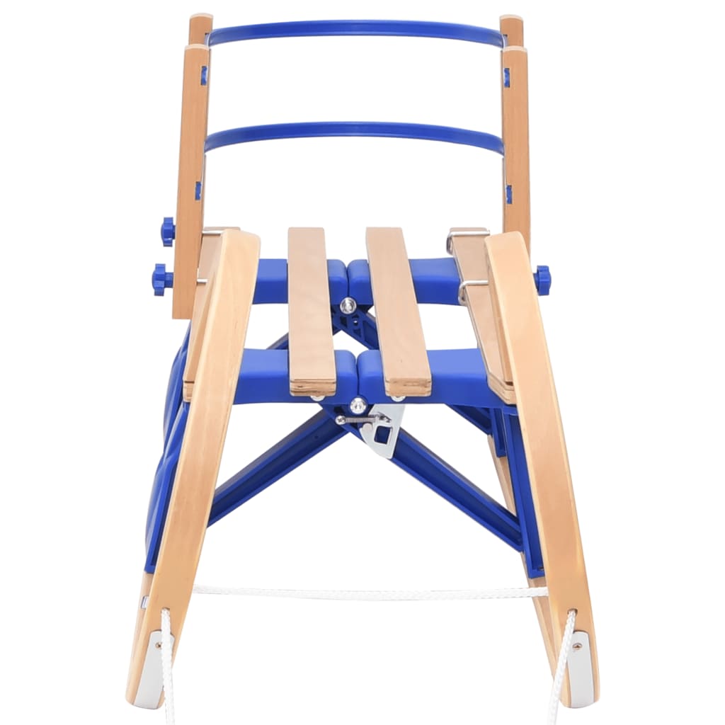 Klappschlitten mit Rückenlehne 110 cm Sperrholz - Premium Schlitten  - Just €134.57! Shop now at homesales4u