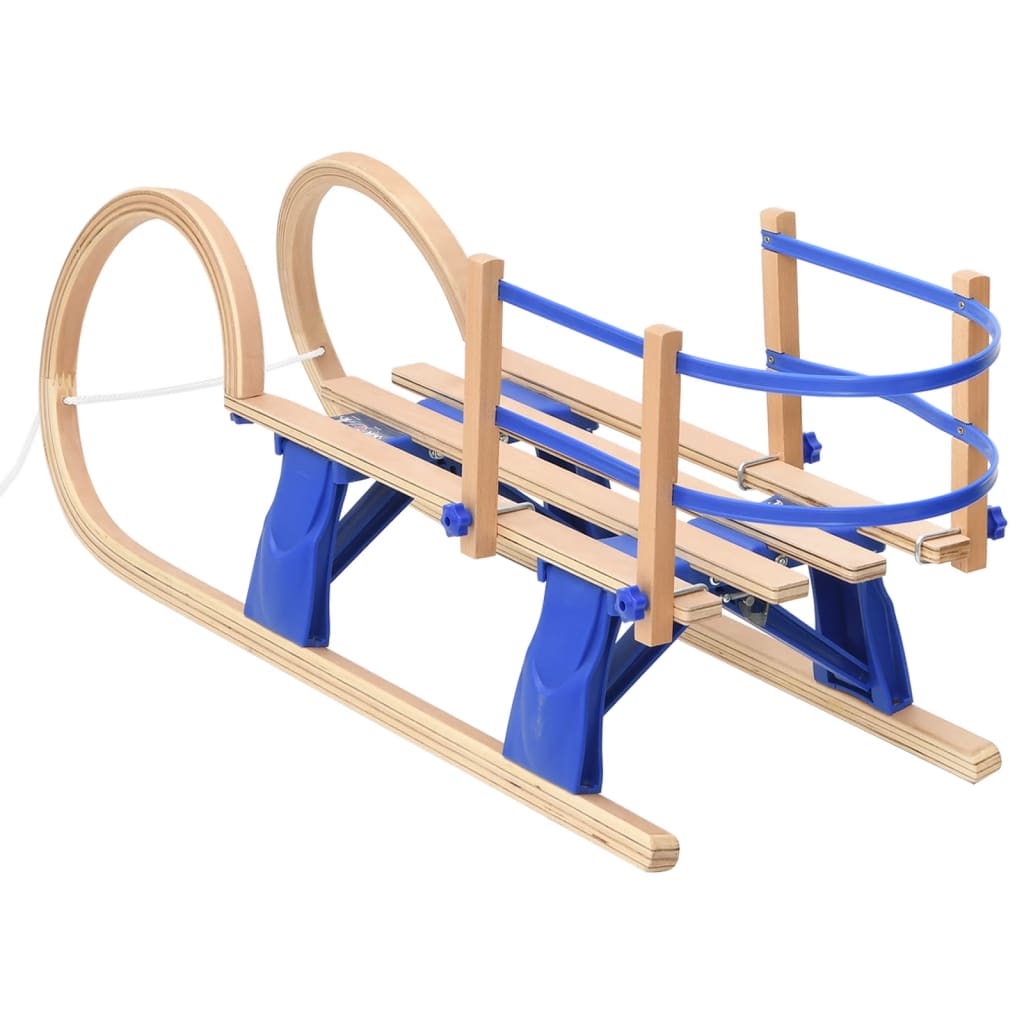 Klappschlitten mit Rückenlehne 110 cm Sperrholz - Premium Schlitten  - Just €134.57! Shop now at homesales4u