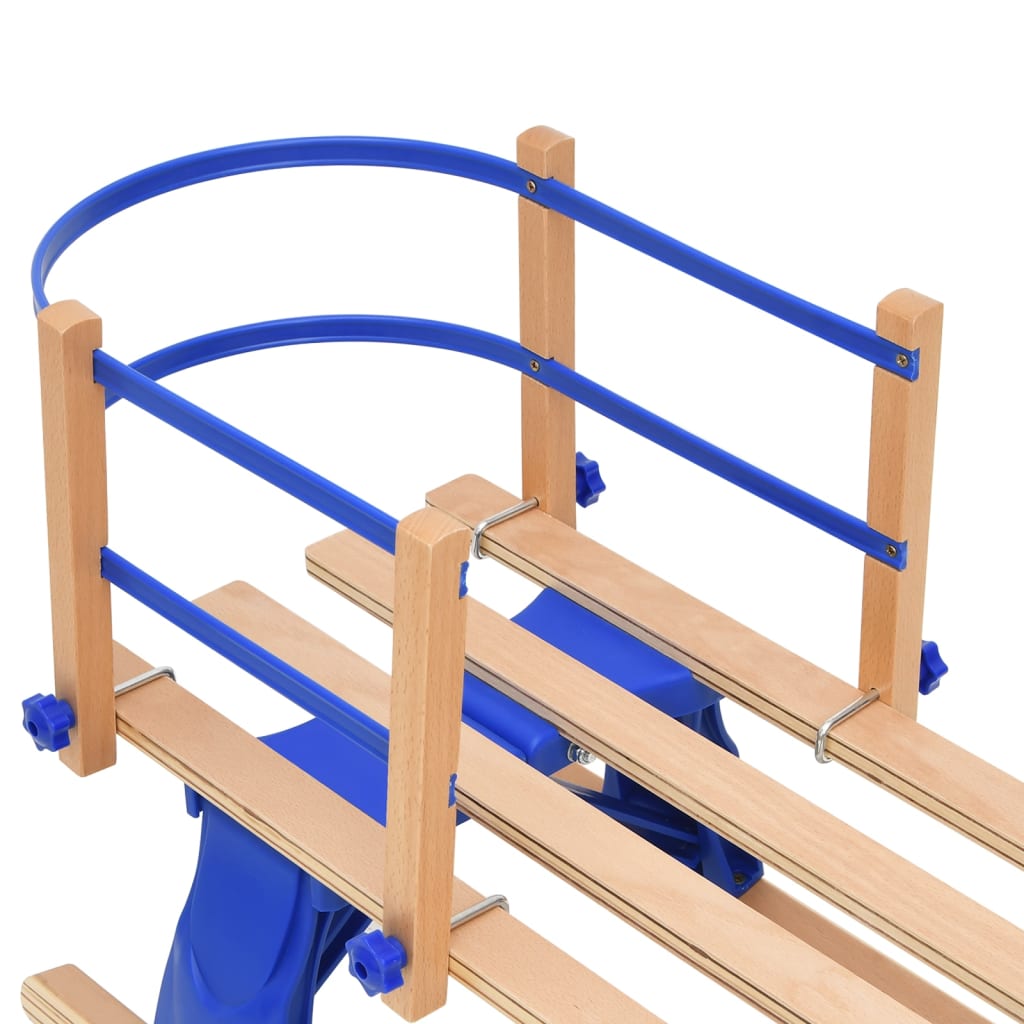 Klappschlitten mit Rückenlehne 110 cm Sperrholz - Premium Schlitten  - Just €134.57! Shop now at homesales4u