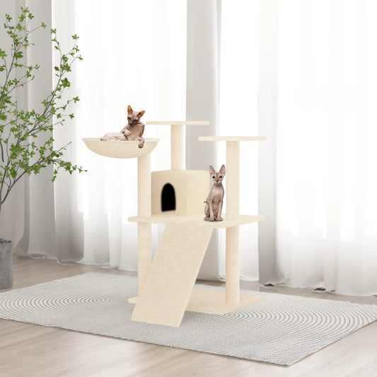 Kratzbaum mit Sisal-Kratzsäulen Creme 83 cm - Premium Kratzbäume  - Just €61.61! Shop now at homesales4u