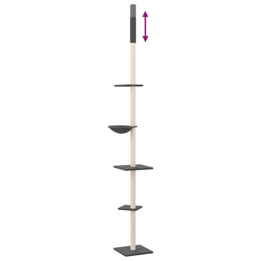 Kratzbaum Deckenhoch Dunkelgrau 263,5-289,5 cm - Premium Kratzbäume  - Just €94.96! Shop now at homesales4u