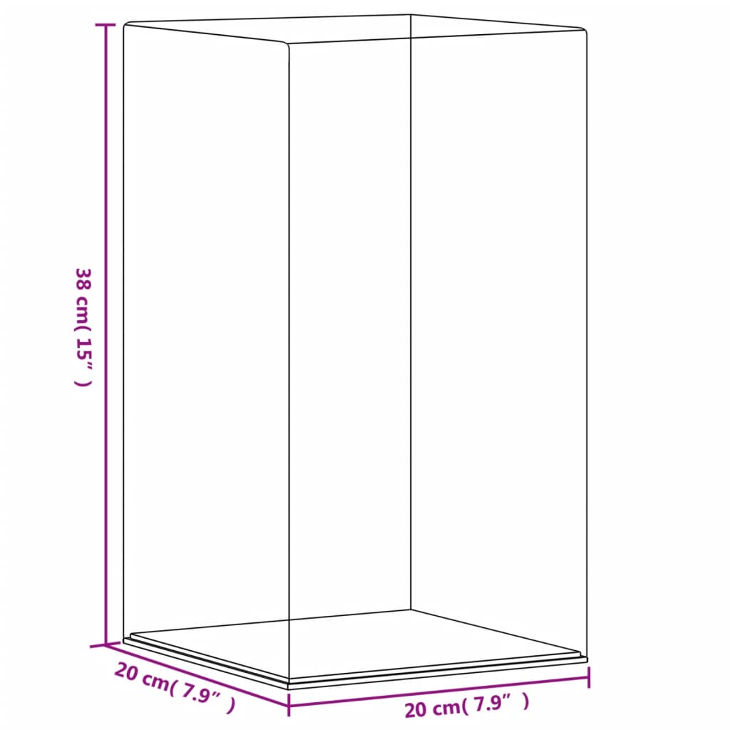 Vitrine Transparent 20x20x38 cm Acryl - Premium Vitrinen  - Just €62.76! Shop now at homesales4u