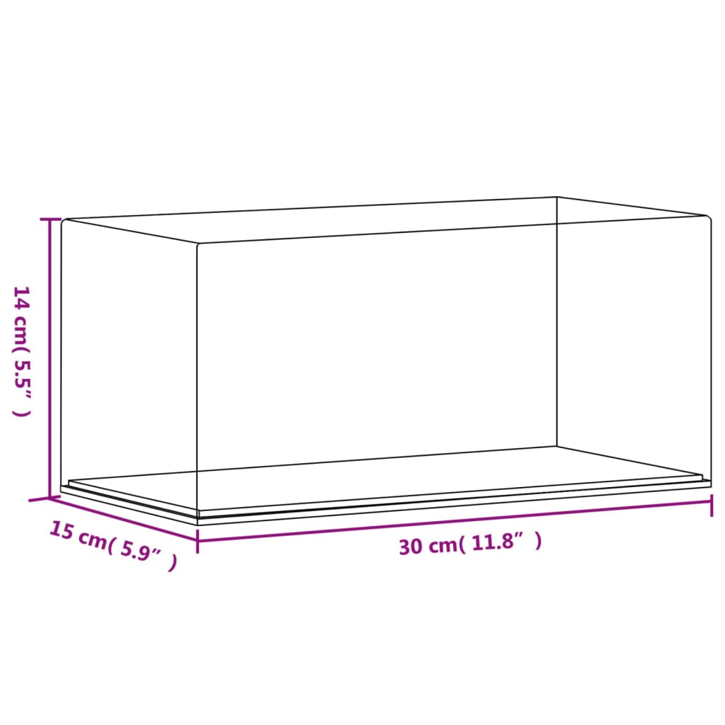 Vitrine Transparent 30x15x14 cm Acryl - Premium Vitrinen  - Just €54.92! Shop now at homesales4u