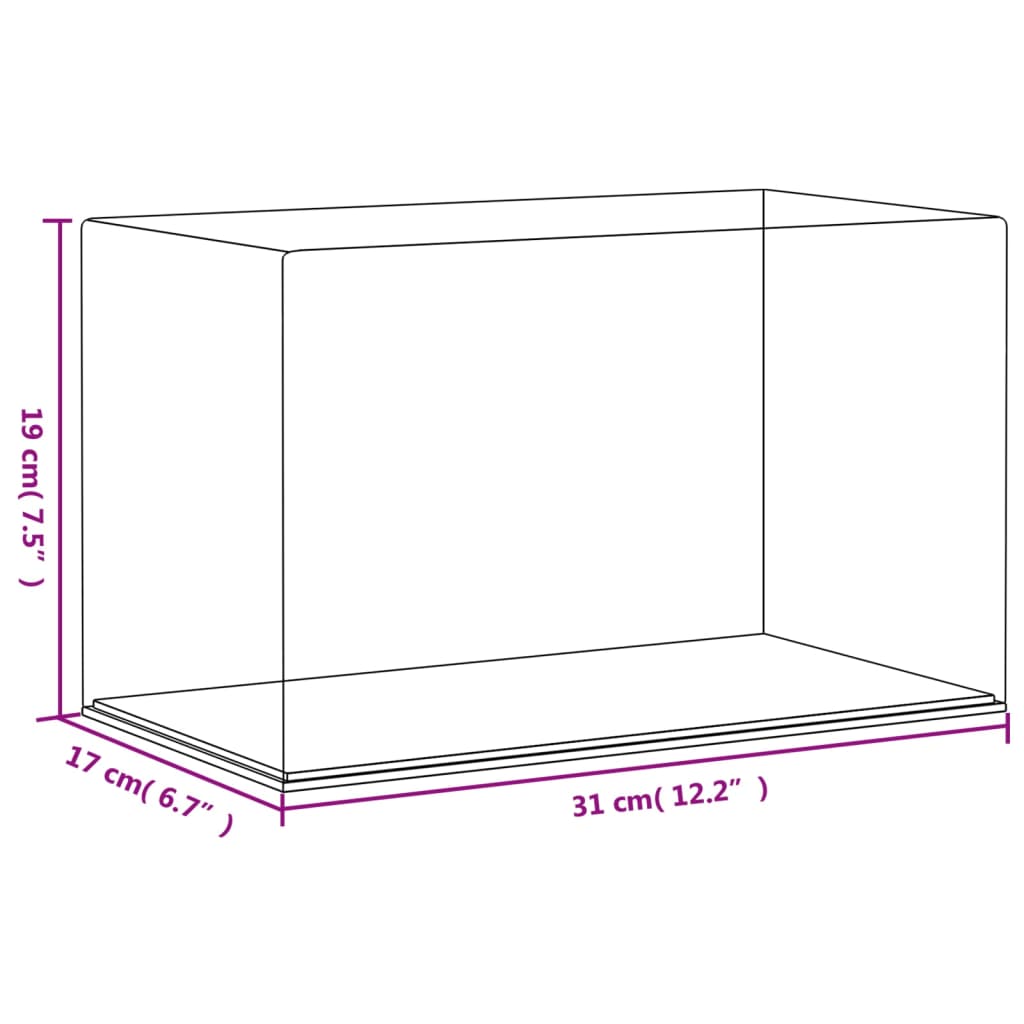 Vitrine Transparent 31x17x19 cm Acryl - Premium Vitrinen  - Just €63.41! Shop now at homesales4u