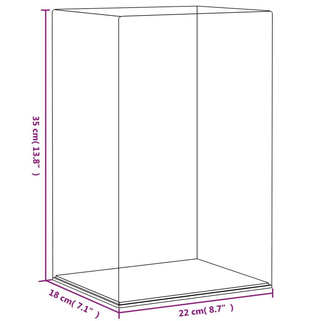 Vitrine Transparent 22x18x35 cm Acryl - Premium Vitrinen  - Just €61.77! Shop now at homesales4u