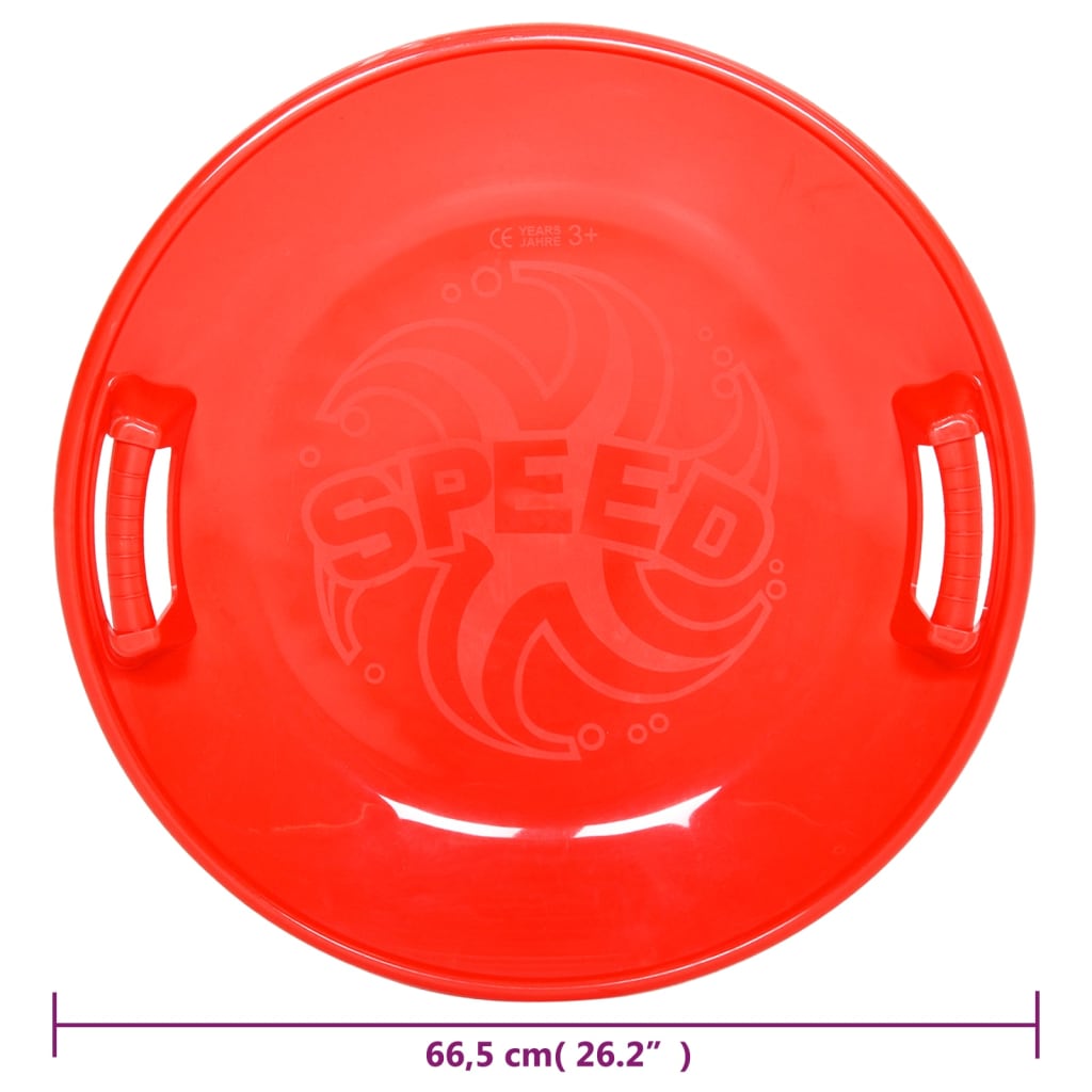 Rundschlitten Rot 66,5 cm PP - Premium Schlitten  - Just €26.02! Shop now at homesales4u