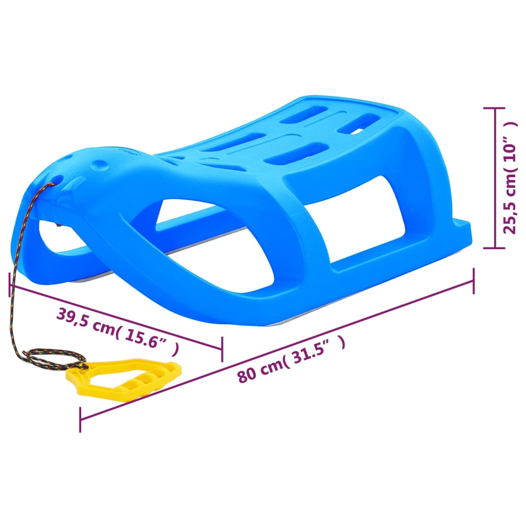 Schlitten Blau 80x39,5x25,5 cm Polypropylen - Premium Schlitten  - Just €43.31! Shop now at homesales4u
