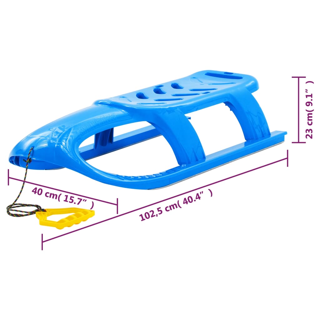 Schlitten für Kinder Blau 102,5x40x23 cm Polypropylen - Premium Schlitten  - Just €43.03! Shop now at homesales4u