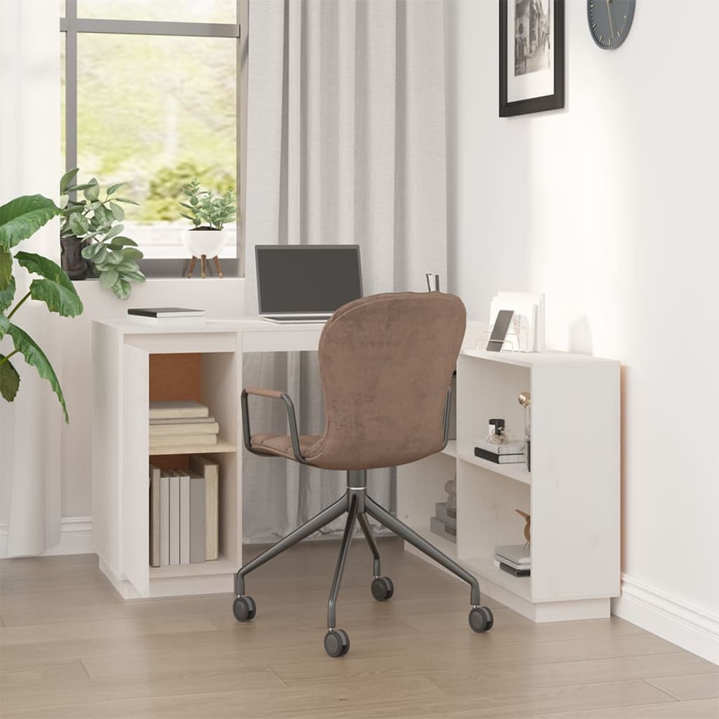 Schreibtisch Weiß 110x50x75 cm Massivholz Kiefer - Premium Schreibtische  - Just €221.17! Shop now at homesales4u