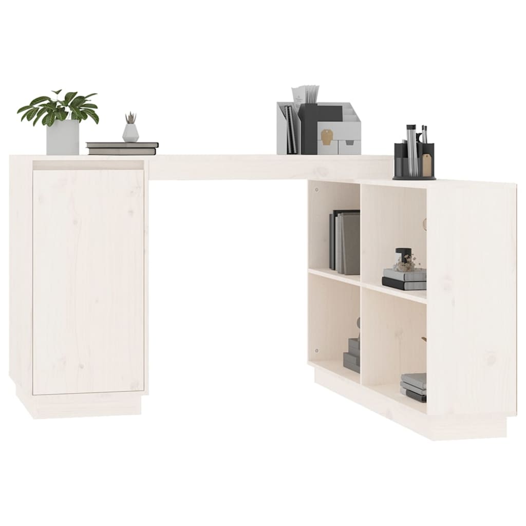 Schreibtisch Weiß 110x50x75 cm Massivholz Kiefer - Premium Schreibtische  - Just €221.17! Shop now at homesales4u