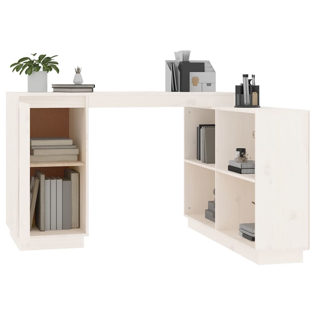 Schreibtisch Weiß 110x50x75 cm Massivholz Kiefer - Premium Schreibtische  - Just €221.17! Shop now at homesales4u