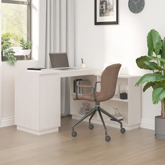 Schreibtisch Weiß 110x50x75 cm Massivholz Kiefer - Premium Schreibtische  - Just €221.17! Shop now at homesales4u