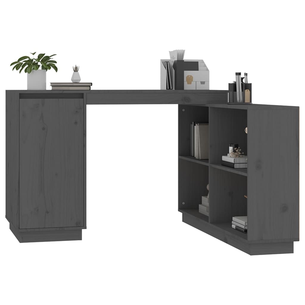 Schreibtisch Grau 110x50x75 cm Massivholz Kiefer - Premium Schreibtische  - Just €260.74! Shop now at homesales4u