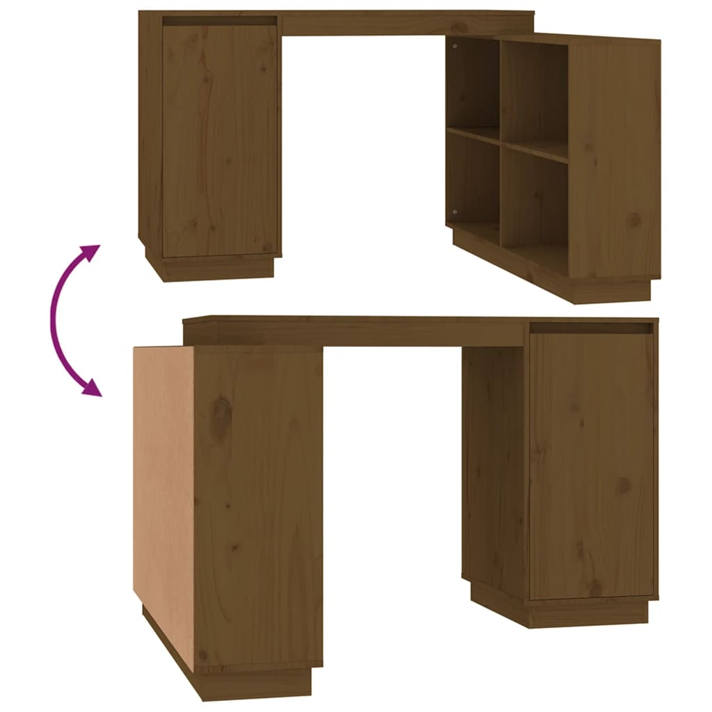 Schreibtisch Honigbraun 110x50x75 cm Massivholz Kiefer - Premium Schreibtische  - Just €173.50! Shop now at homesales4u