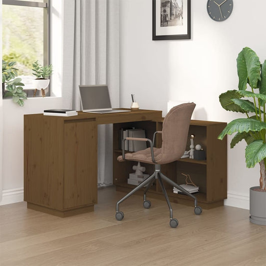 Schreibtisch Honigbraun 110x50x75 cm Massivholz Kiefer - Premium Schreibtische  - Just €173.50! Shop now at homesales4u