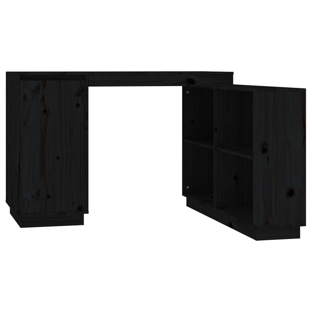 Schreibtisch Schwarz 110x50x75 cm Massivholz Kiefer - Premium Schreibtische  - Just €277.43! Shop now at homesales4u
